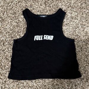 Full Send Women's Black Tank Top
